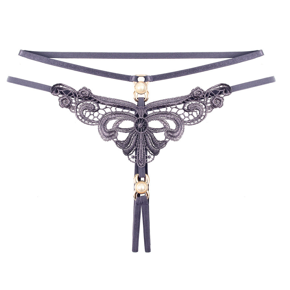 勒阴捆绑开档丁字裤 Clit Strap Open Crotch Thong