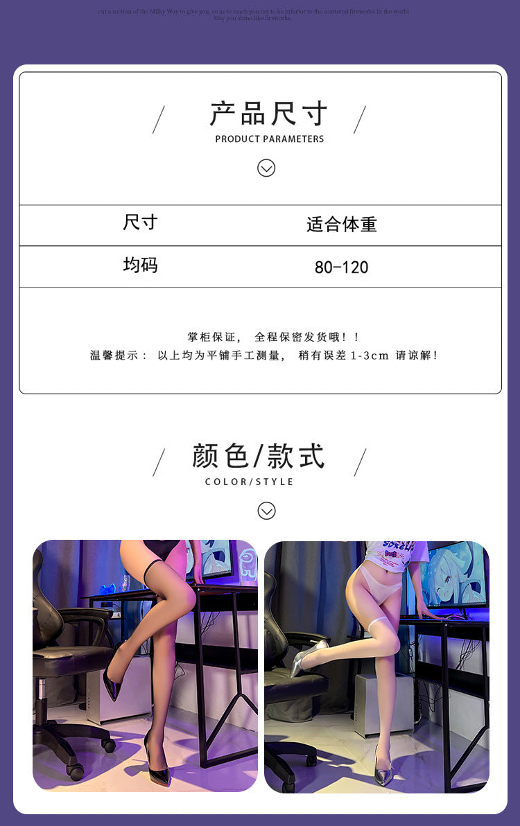 螺口长筒丝袜 Ribbed Edge Thigh-high Stocking