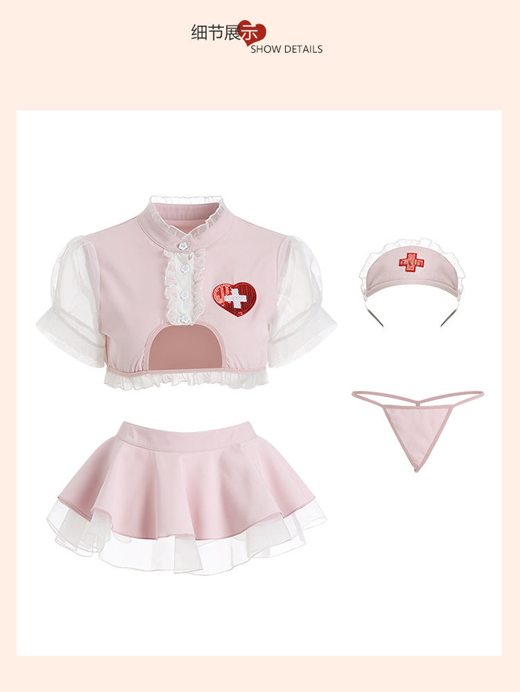 可爱镂空护士制服 Cute Cutout Nurse Uniform