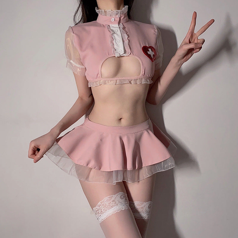 可爱镂空护士制服 Cute Cutout Nurse Uniform