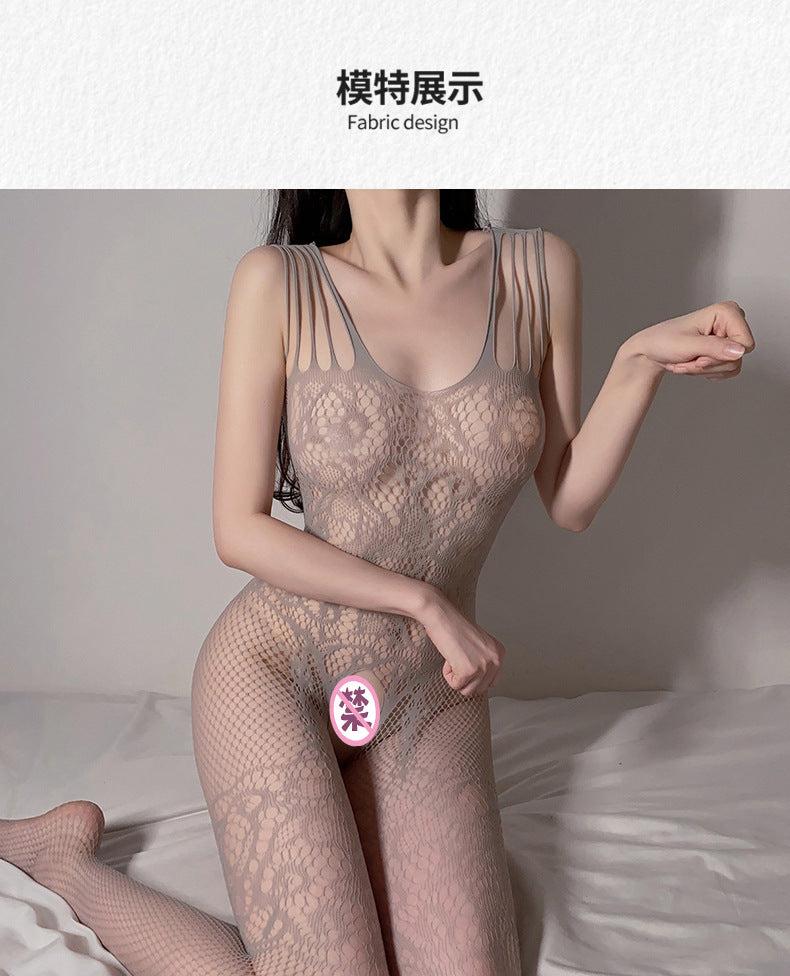 开档连体网衣 Open Crotch Mesh Jumpsuit